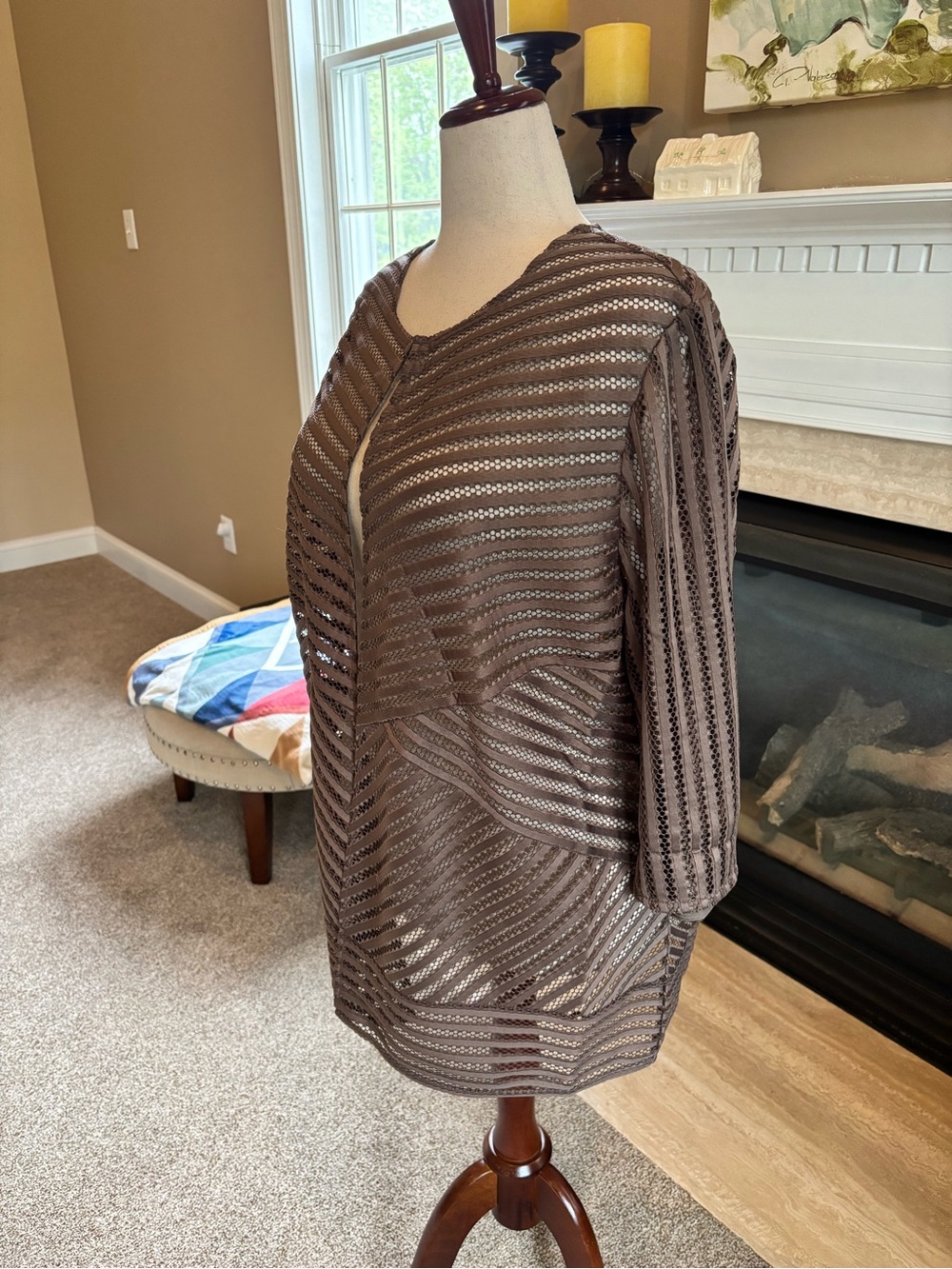 *NEW* CHICO's Travelers Novelty Strip Jacket -Size 4 (US 20/22) - Picture 4 of 8
